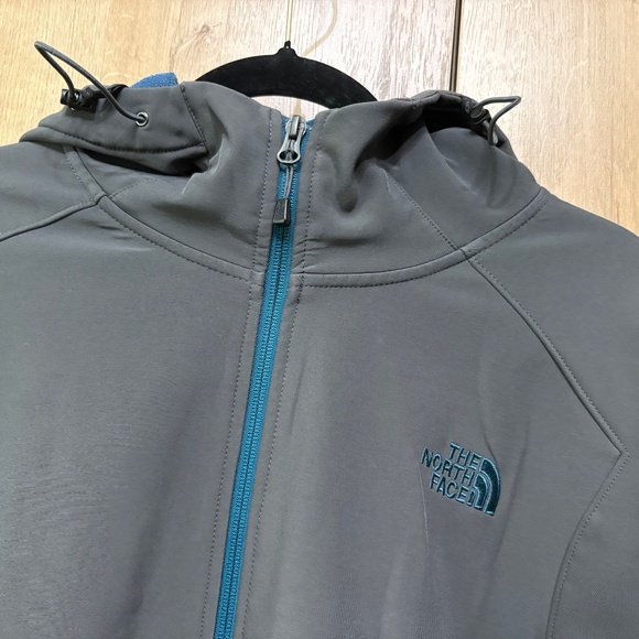 The North Face Jacket Mens Large Gray Apex Windwall Softshell Coat Fleece Lined - Picture 9 of 16